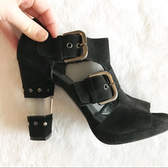 Stuart Weitzman Suede Studded Heels - Picture 8 of 8